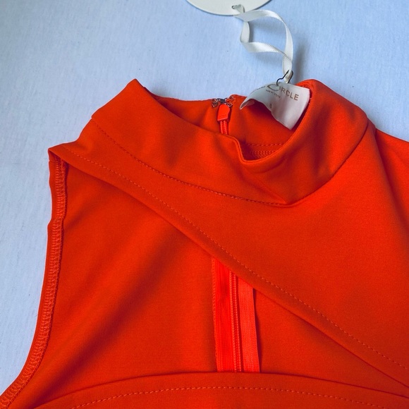 Elegant One Shoulder Orange Dress - Picture 10 of 12